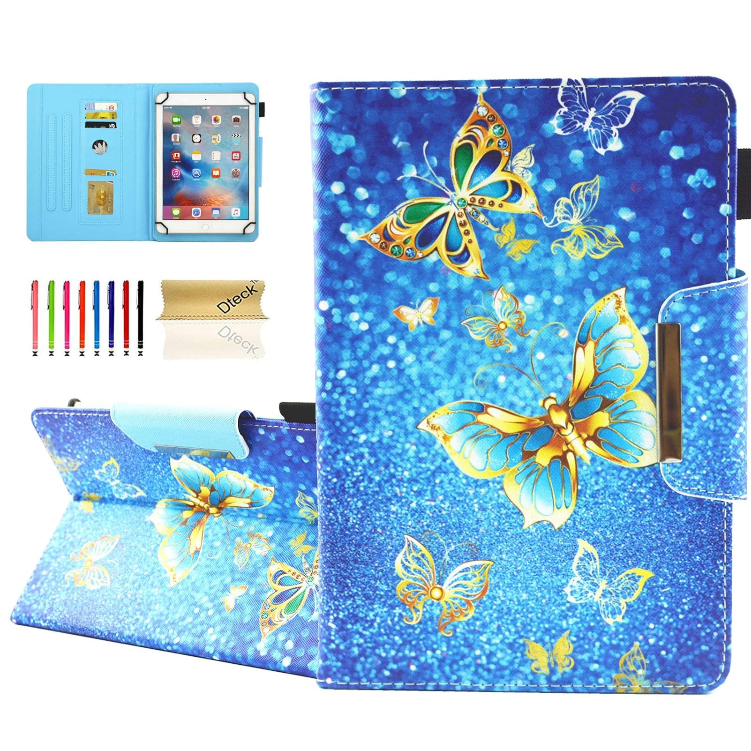 Dteck Dteck Universal Leather Case for 9.6 to 10.5 Inch Tablets with Fold Stand and Hand Strap for Android and iOS Devices - View 8 of 9