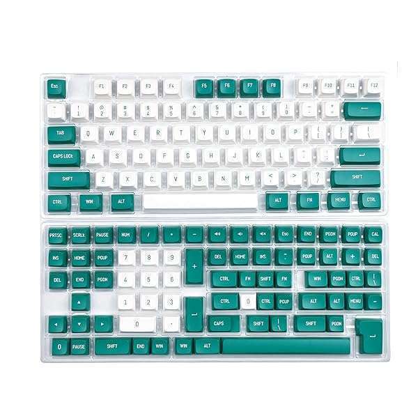 YMDK YSA Ball Shape PBT Keycaps for MX Keyboards - Blue White Mix for 104, 87, 61, Melody 96, KBD75, ID80, GK64, SP84