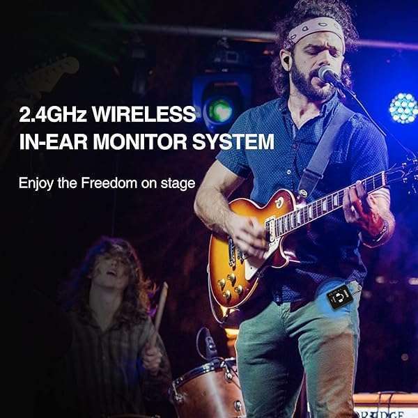 LEKATO LEKATO MS-1 Wireless In-Ear Monitor System: 2.4GHz Auto-Pairing IEM for Studio, Rehearsal & Live Performance - View 9 of 9