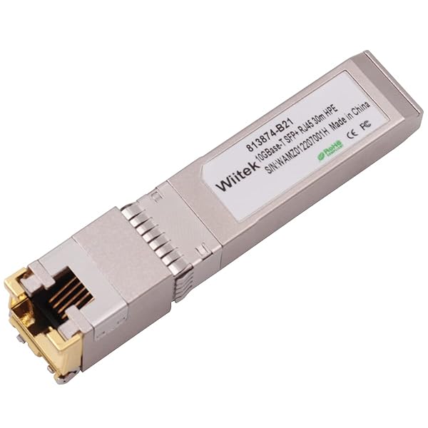 Wiitek Wiitek 10G SFP+ to RJ45 Copper Modules for HPE Blade System & ProCurve - 1.25G/2.5G/5G/10GBase-T Ethernet - View 2 of 7