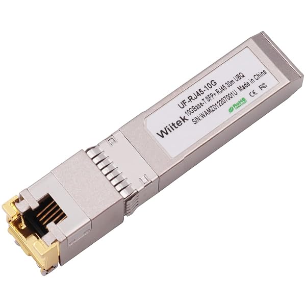 Wiitek Wiitek 10G SFP+ to RJ45 Copper Modules - Compatible with Ubiquiti Unifi UF-RJ45-10G, 30m, Cat 6a/7 Ethernet Transceiver