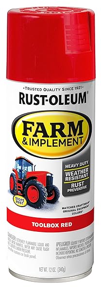 Rust-Oleum Rust-Oleum Specialty Farm & Implement Toolbox Red Spray 12 oz - Durable, High-Quality Paint for Farm Equipment