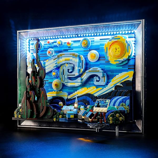 BRIKSMAX BRIKSMAX LED Lighting Kit for LEGO 21333 Vincent Van Gogh The Starry Night Remote Control Version Compatible with Lego Ideas Building Blocks - View 4 of 11
