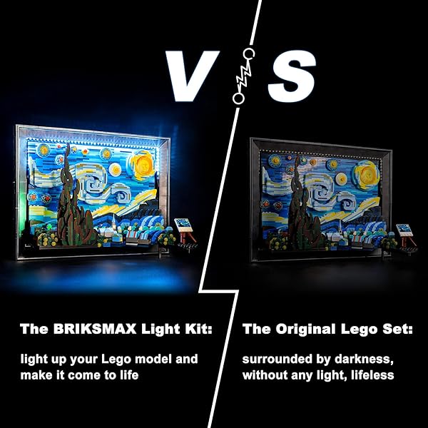 BRIKSMAX BRIKSMAX LED Lighting Kit for LEGO 21333 Vincent Van Gogh The Starry Night Remote Control Version Compatible with Lego Ideas Building Blocks - View 8 of 11