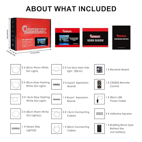 BRIKSMAX BRIKSMAX LED Lighting Kit for LEGO 21333 Vincent Van Gogh The Starry Night Remote Control Version Compatible with Lego Ideas Building Blocks - View 9 of 11