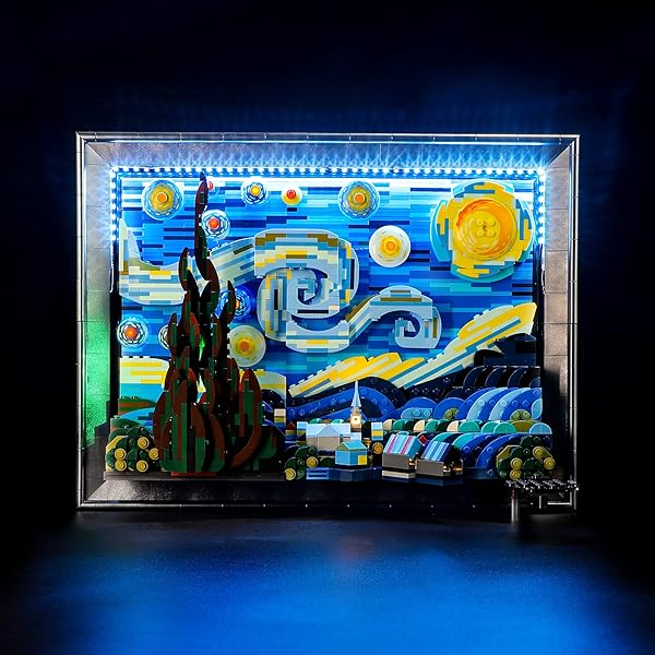 BRIKSMAX BRIKSMAX LED Lighting Kit for LEGO 21333 Vincent Van Gogh The Starry Night Remote Control Version Compatible with Lego Ideas Building Blocks - View 2 of 11