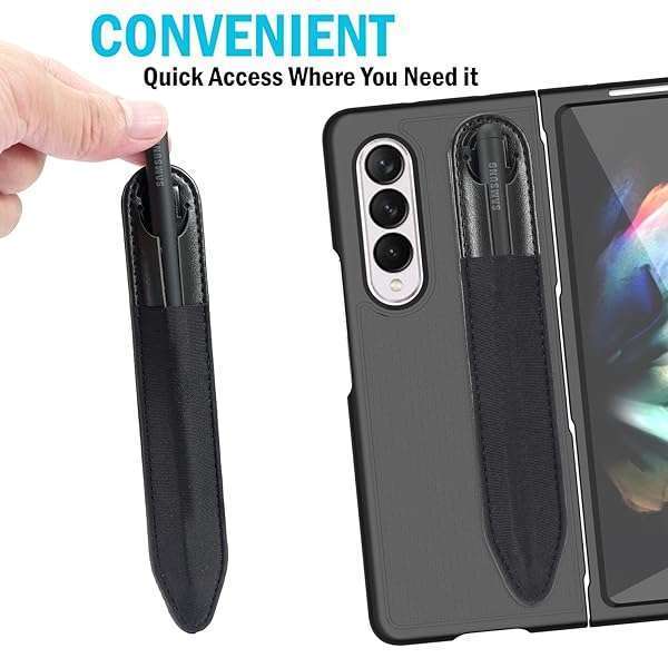 Nakedcellphone Universal Stylus Holder for Samsung Galaxy S-Pen & Z Fold Series - Nakedcellphone Sleeve Case - View 3 of 9