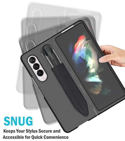 Nakedcellphone Universal Stylus Holder for Samsung Galaxy S-Pen & Z Fold Series - Nakedcellphone Sleeve Case - View 5 of 9