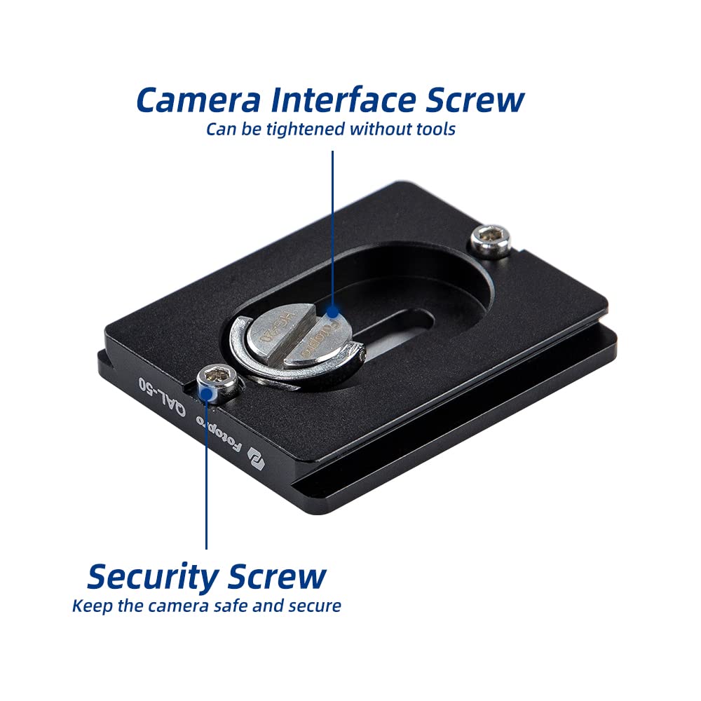 Fotopro 50mm Arca Swiss Quick Release Plate for DSLR Camera Tripod with 1/4 Inch Screw Universal Compatibility - View 4 of 6