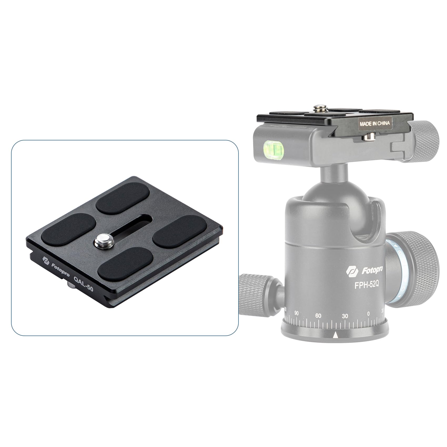 Fotopro 50mm Arca Swiss Quick Release Plate for DSLR Camera Tripod with 1/4 Inch Screw Universal Compatibility - View 6 of 6