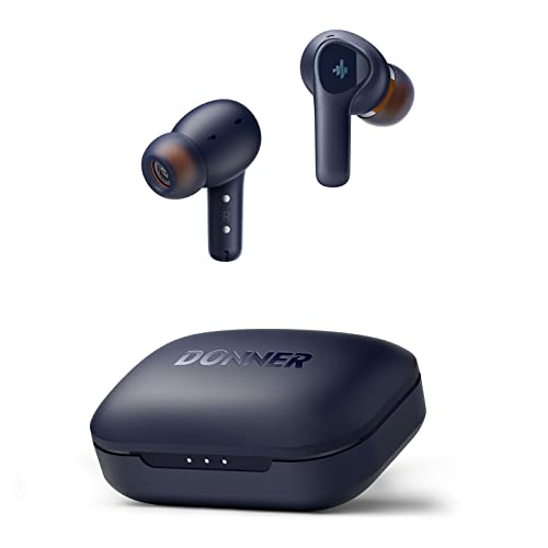 Donner Donner Wireless Earbuds: Noise Cancelling Bluetooth 5.2, 32H Playtime, Custom EQ & Fast Charging - Dobuds ONE in Blue - View 2 of 11