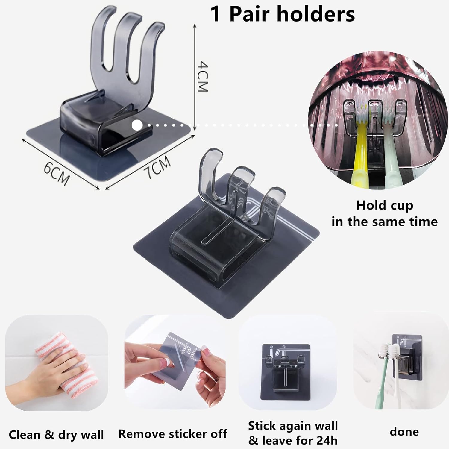 Mr. Thumbs Automatic Toothpaste Dispenser and Wall Mounted Cup Set for Kids and Family Bathroom Use by Mr Thumbs Pink 3 Piece Set - View 3 of 9