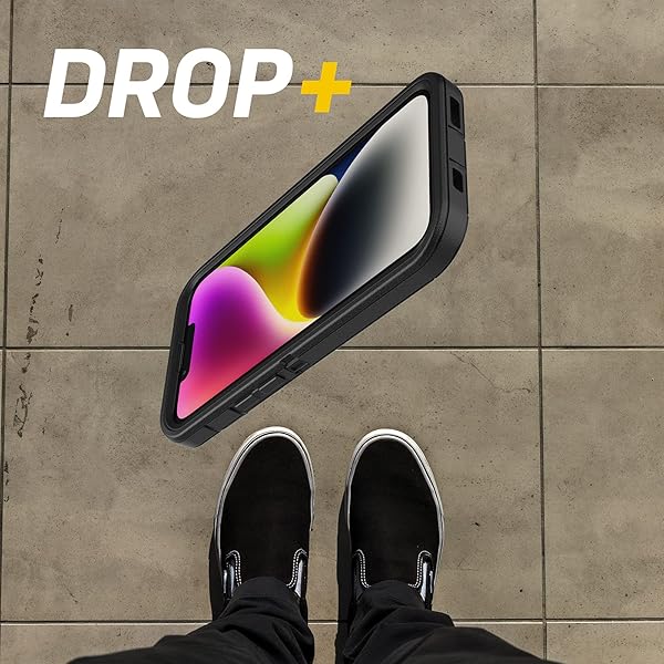 OtterBox OtterBox iPhone 14 iPhone 13 Defender Series Case Black Rugged Durable with Port Protection Holster Clip Kickstand - View 6 of 8