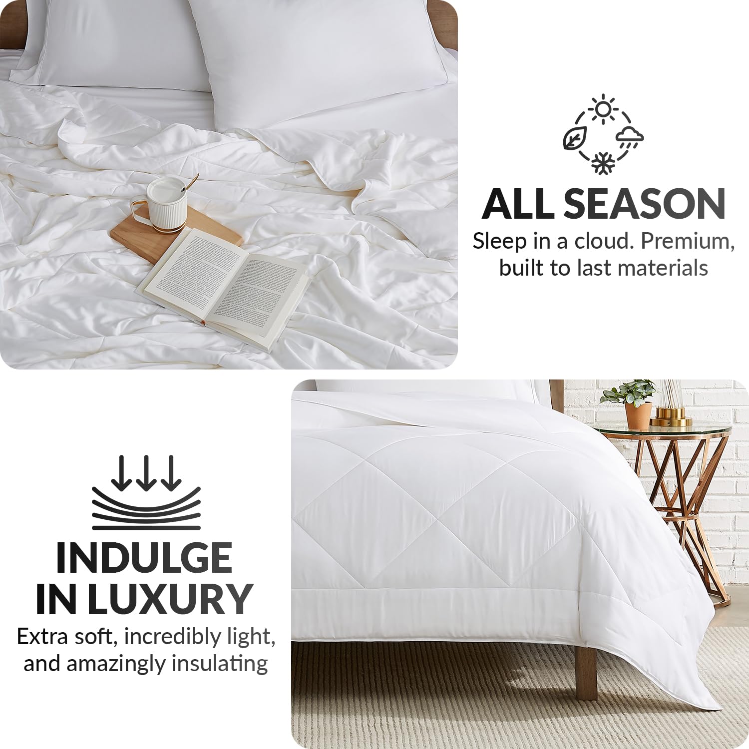 The Coldest Water Coldest Comforter Set All Seasons Down Alternative Duvet 100% Viscose Bamboo Easy Wash Breathable Lightweight Cozy Luxury Feel - View 4 of 9