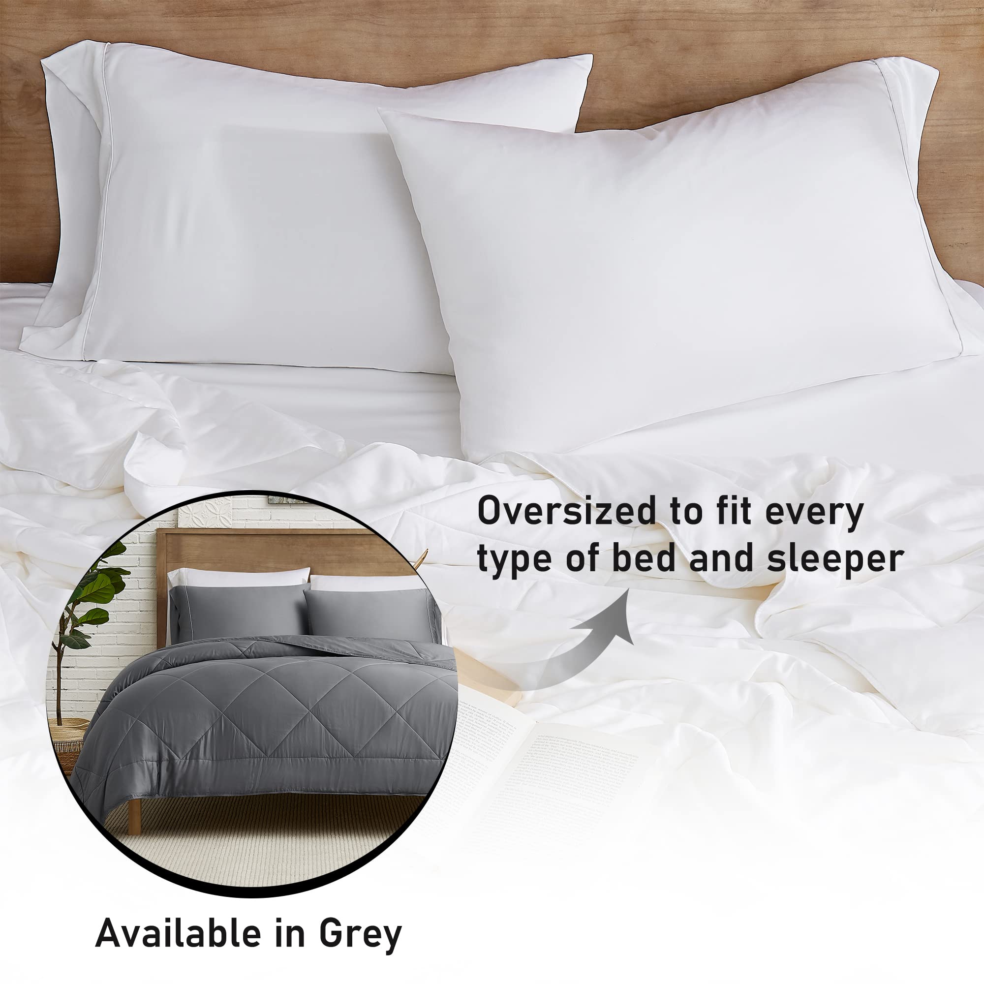 The Coldest Water Coldest Comforter Set All Seasons Down Alternative Duvet 100% Viscose Bamboo Easy Wash Breathable Lightweight Cozy Luxury Feel - View 9 of 9