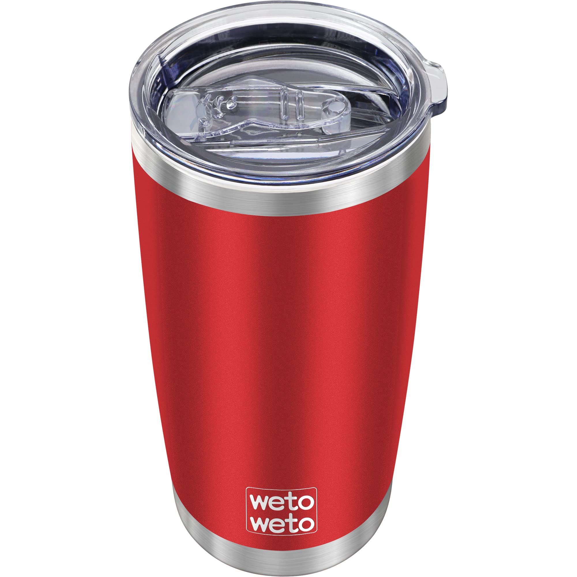 WETOWETO WETOWETO 20oz Stainless Steel Vacuum Insulated Tumbler Red Double Wall Travel Mug for Water and Coffee