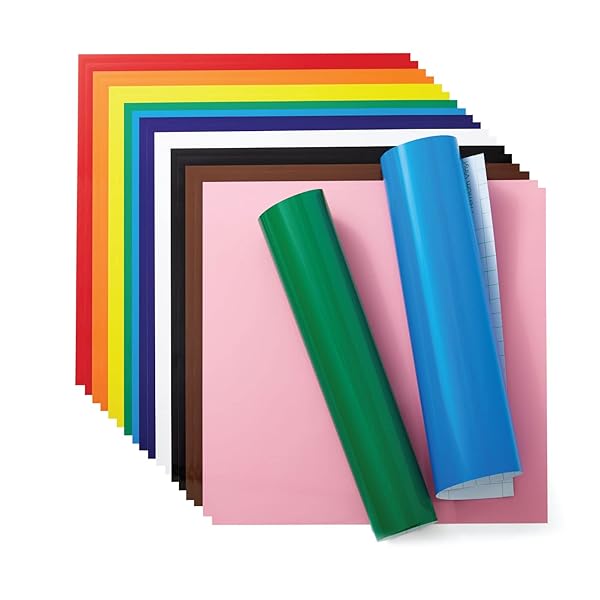 Cricut Rainbow Cricut Vinyl Permanent Sampler - 20 Durable 12x12 Sheets for Long-Lasting DIY Projects - View 2 of 8