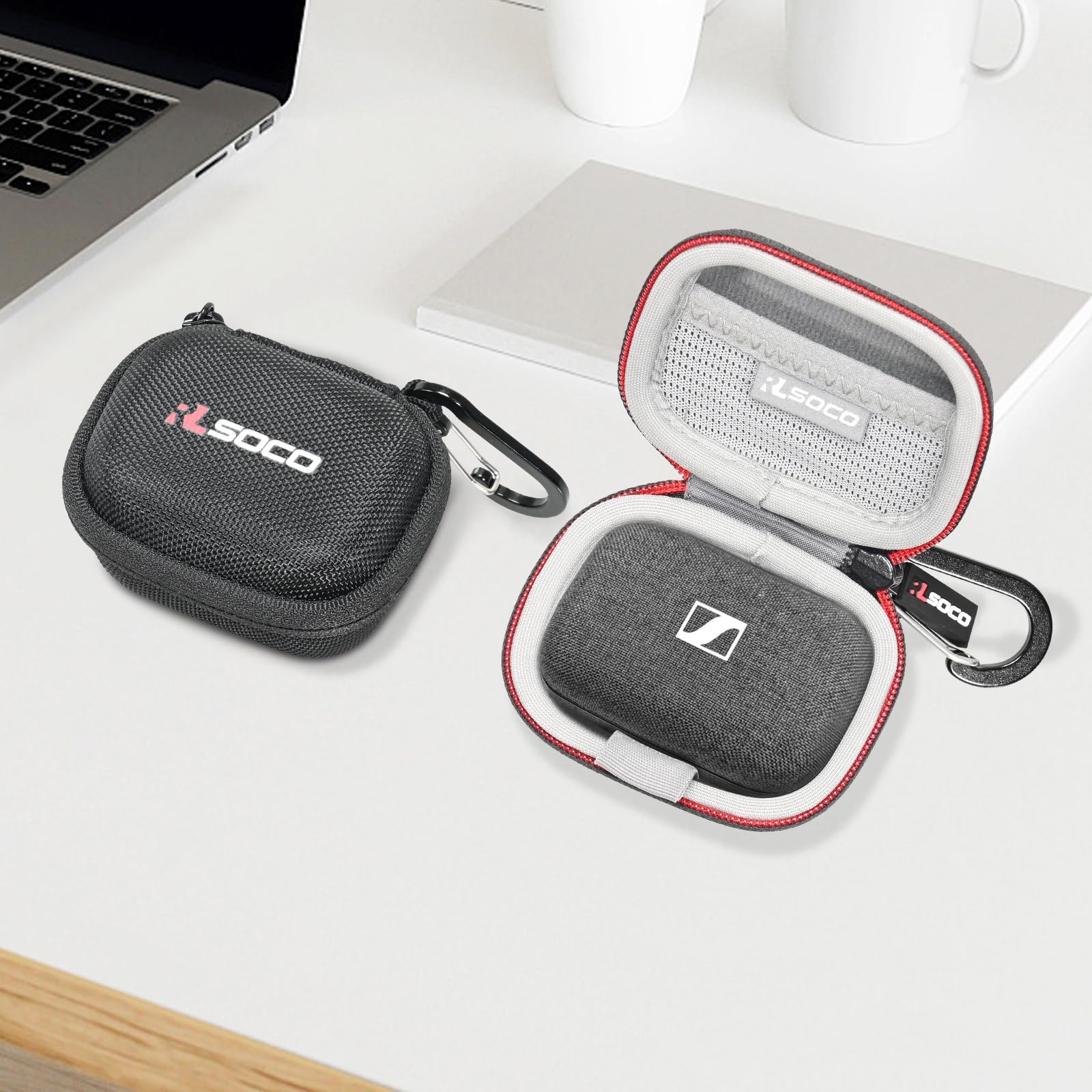 RLSOCO Hard Case and Silicon Cover for Sennheiser Momentum True Wireless 3 Black - View 7 of 7