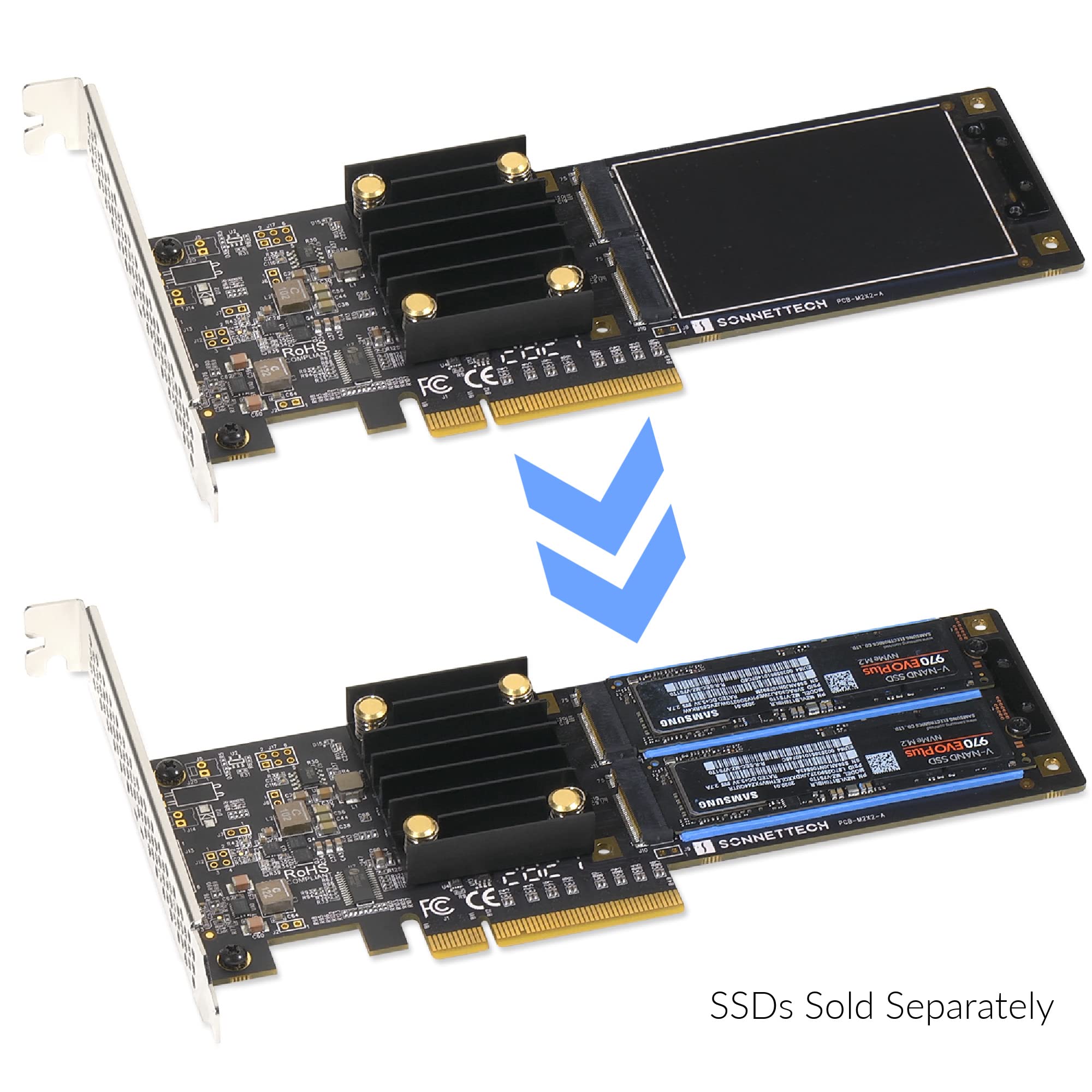 Sonnet M2 2x4 Low Profile PCIe Card for High Speed Storage Expansion - View 5 of 5