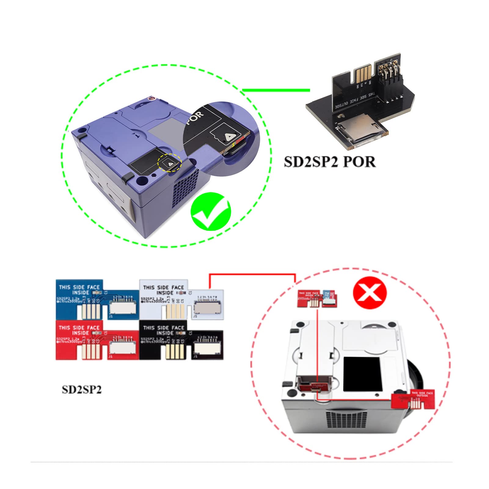 PUSOKEI PUSOKEI NGC SD2SP2 PRO Adapter Card Reader for Swiss Boot Disc Mini DVD Xeno GC Chip Easy to Use NTSC U US Version - View 3 of 9