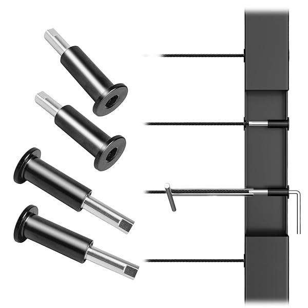 Muzata "Buy Muzata 40 Pack Black Invisible Cable Railing Kit - T316 Stainless Steel for 1/8" Cable Systems | Upgraded Hand Swage Tensioner"