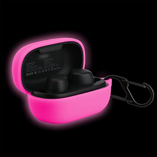 LEFXMOPHY LEFXMOPHY Pink Silicone Case for TOZO A1 Mini Wireless Earbuds - Glow in the Dark Protective Cover - View 3 of 6