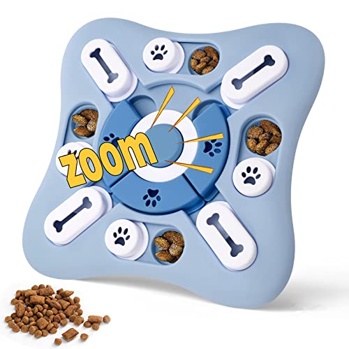 XIGOU XIGOU Interactive Dog Puzzle Toys for All Sizes Treat Dispensing Chew Toys for Dogs and Cats Sky Blue