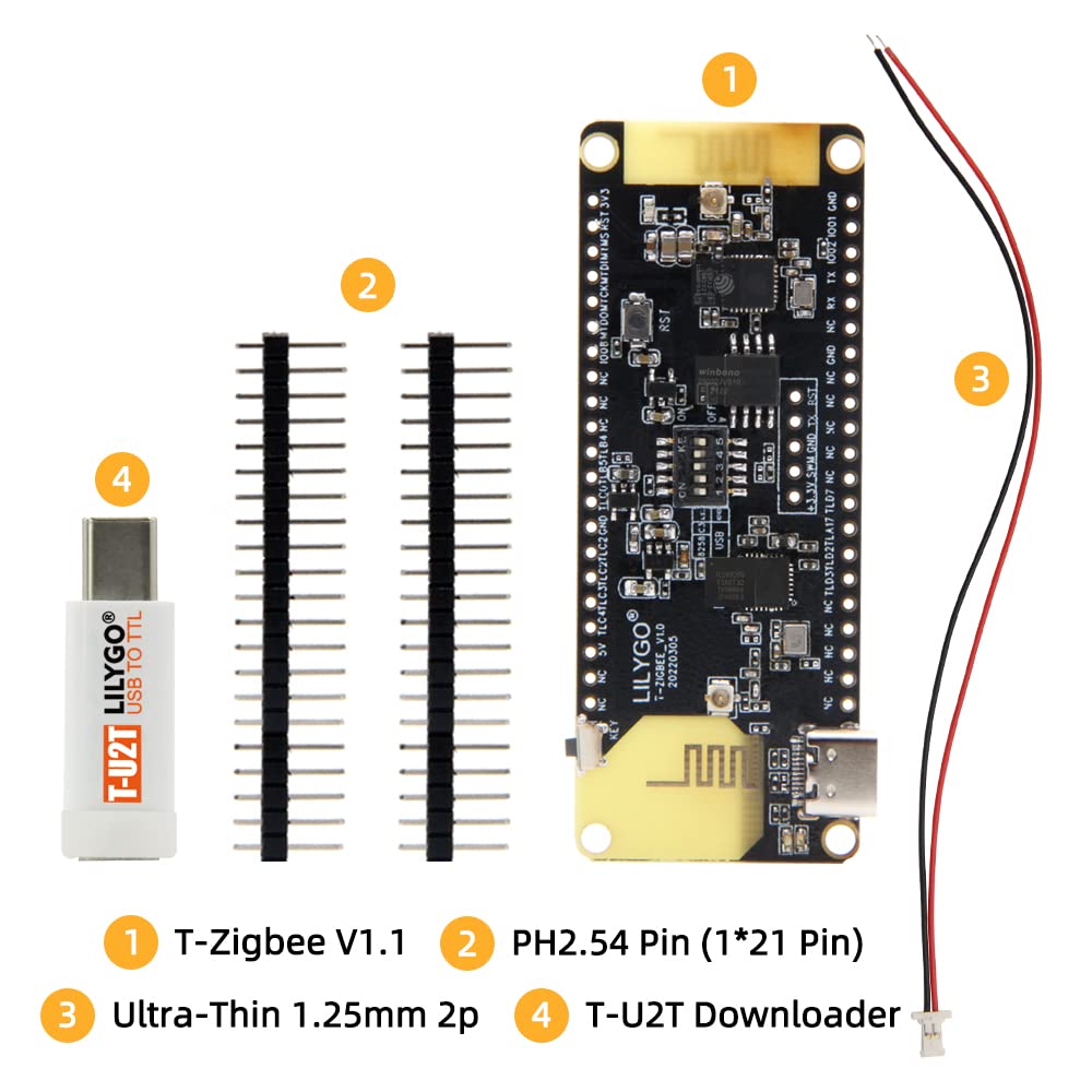 LILYGO T-Zigbee Dual MCU Development Board ESP32-C3 TLSR8258 Ultra Low Power IoT WiFi BLE Smart Control Module T U2T Kit - View 7 of 8