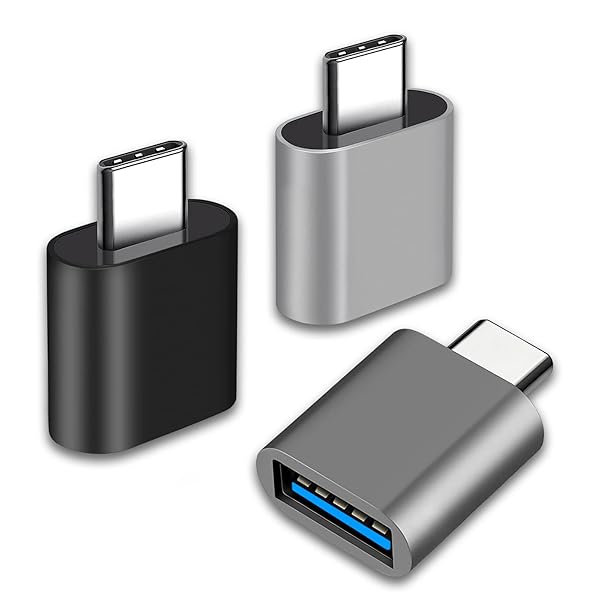 Henrety USB C to USB Adapter 3-Pack: Thunderbolt 4 OTG Converter for MacBook Pro, iPad, Samsung Galaxy S20-S23 & More - View 3 of 8