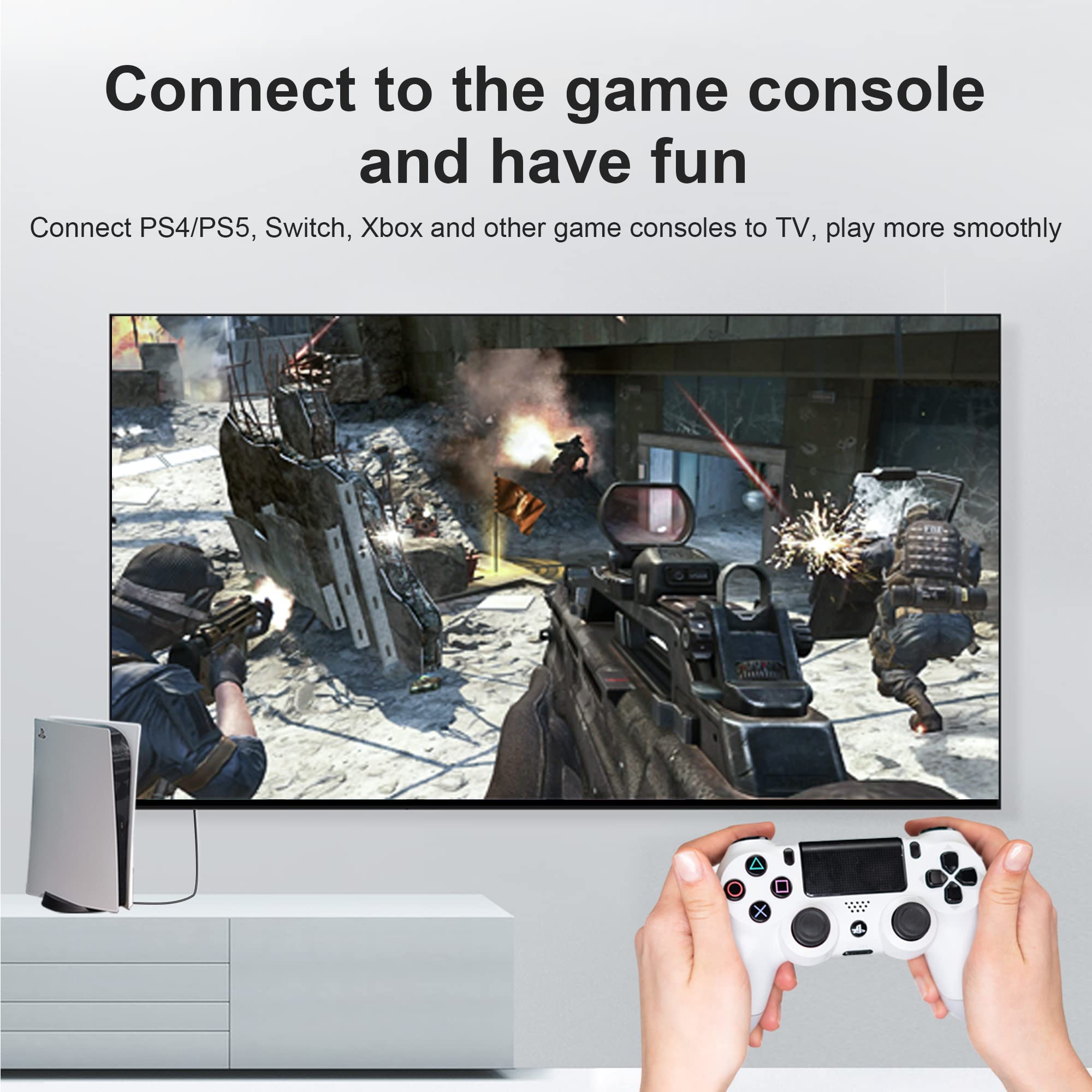 8K Long DP Fiber Optic Cable 165Feet 8K60Hz 4K144Hz 32.4Gbps Displayport 1.4 Gold Plated Slim Flexible Cord HBR3 DSC 1.2 HDR10 3D VR Headset - View 6 of 6