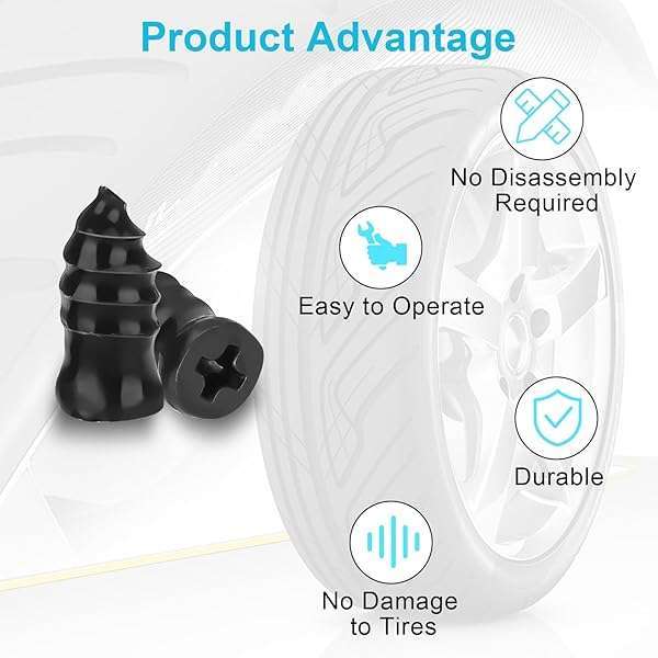 Linkstyle Linkstyle 60PCS Tire Plug Kit: Fast Tire Repair for Cars, Motorcycles & Trucks - Durable Rubber Nails & Screws - View 6 of 9