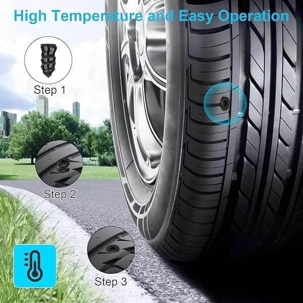 Linkstyle Linkstyle 60PCS Tire Plug Kit: Fast Tire Repair for Cars, Motorcycles & Trucks - Durable Rubber Nails & Screws - View 8 of 9