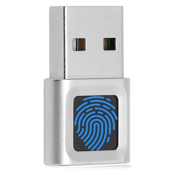 Yoidesu USB Fingerprint Reader Mini Fingerprint Scanner PC Dongle Windows Hello Fingerprint Reader for PC Laptop 360 Degree Touch Speedy Matching Biometric Portable USB Fingerprint Logger for Windows 10/11 - View 2 of 11