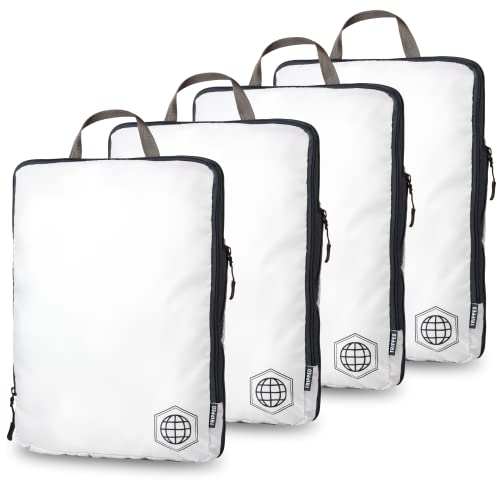 TRIPPED Travel Gear Extra Large Compression Packing Cubes - 4 Piece Ultralight Travel Organizers by TRIPPED Travel Gear