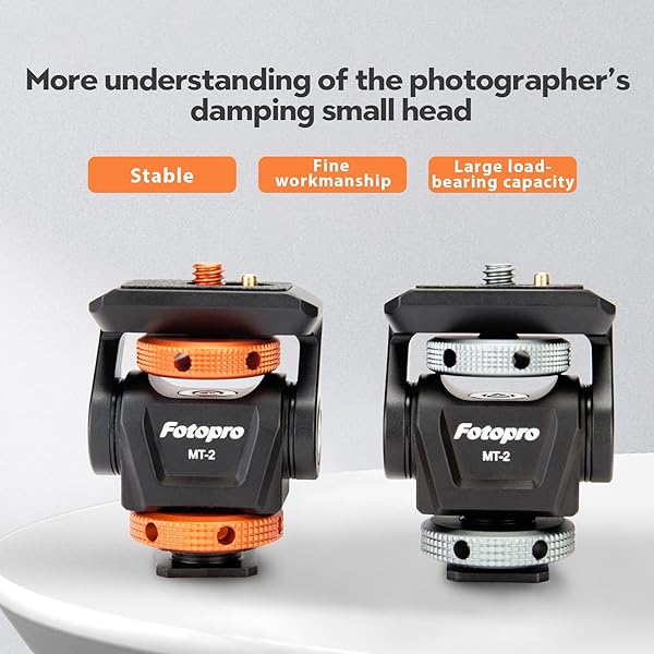 Fotopro Fotopro Field Monitor Mount with Cold Shoe Support Camera Monitor Mount Holder Tilt 180 Degree and Swivel 360 Degree for 5/7 inch Grey - View 4 of 6