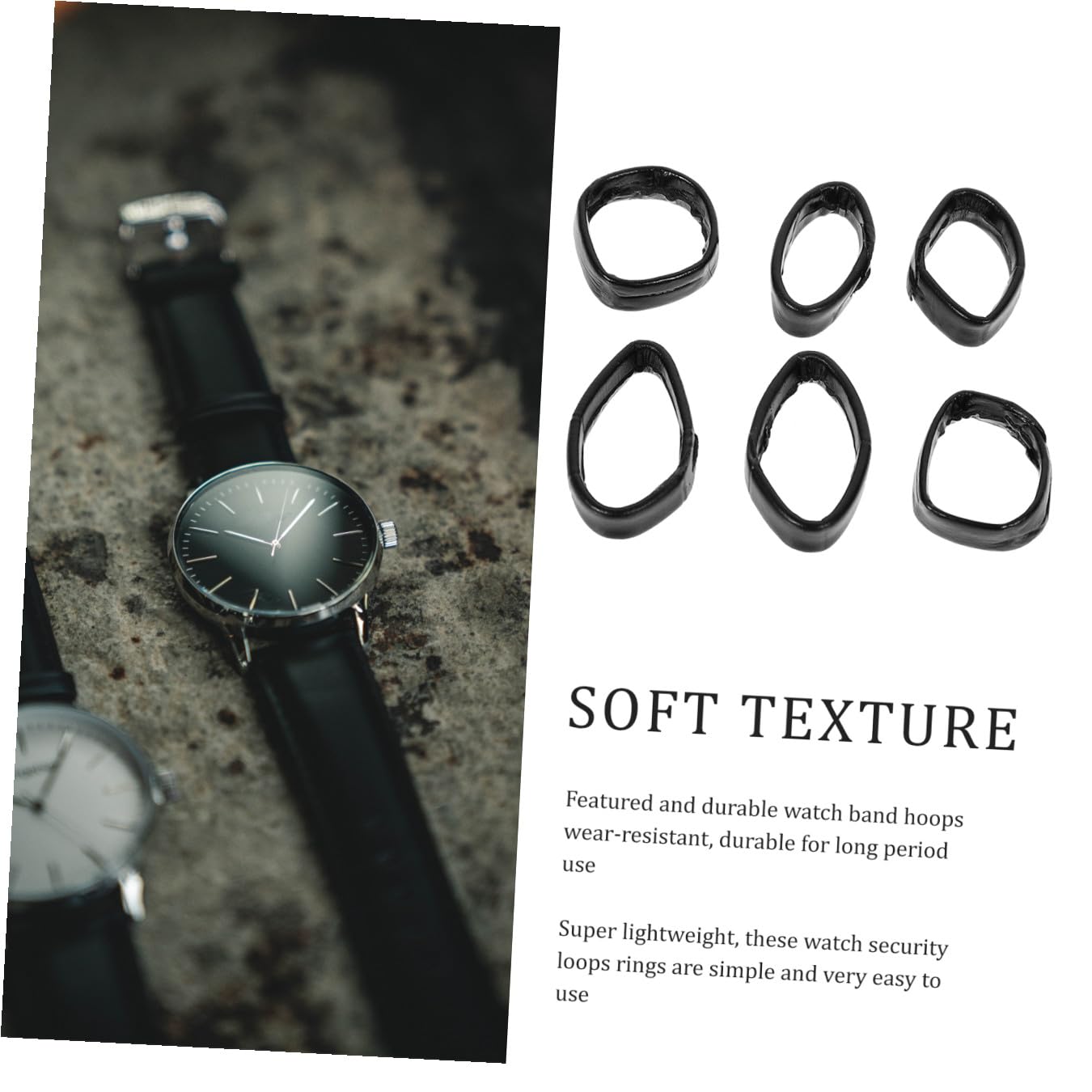 ULTECHNOVO Leather Watch Band Replacement Loop Holder 6pcs 18mm 20mm 22mm Strap Keeper Fastener Supplies - View 3 of 9