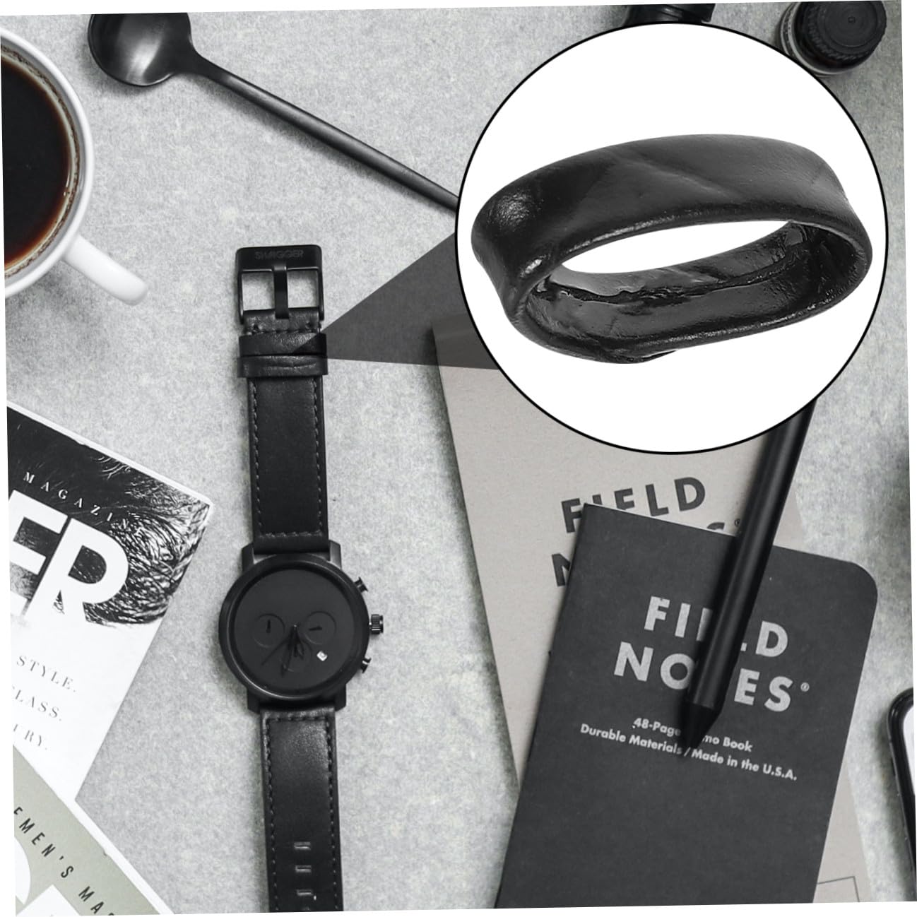 ULTECHNOVO Leather Watch Band Replacement Loop Holder 6pcs 18mm 20mm 22mm Strap Keeper Fastener Supplies - View 5 of 9