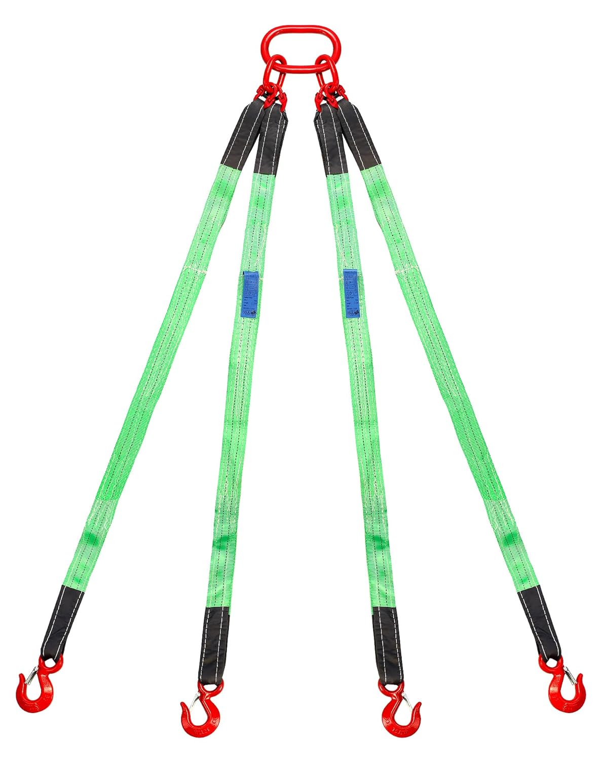 QWORK QWORK 5Ft Chain Sling 3T Capacity 6600lbs G80 Alloy Steel with 4 Legs Grab Hook for Safe Towing and Cargo Handling - View 9 of 9