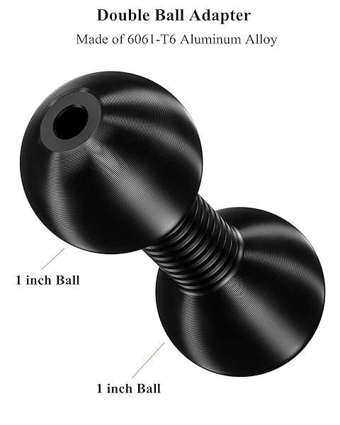 BRCOVAN Buy BRCOVAN 1'' Ball to 1'' Ball Adapter for RAM Mounts - Aluminum Alloy, B Size Double Socket Arm - View 4 of 7