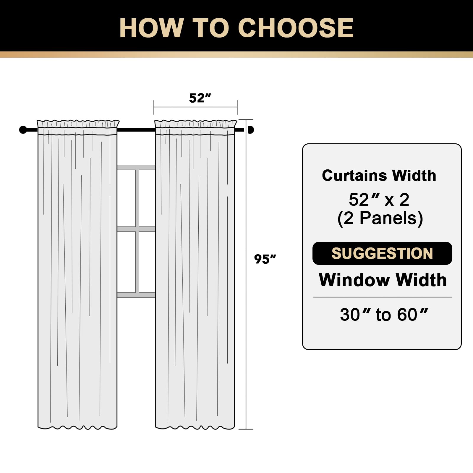PrinceDeco PrinceDeco 100 Blackout Curtains 95 Inch Long Rod Pocket Primitive Linen Textured Drapes with White Liner for Bedroom 2 Panels Stone - View 2 of 9