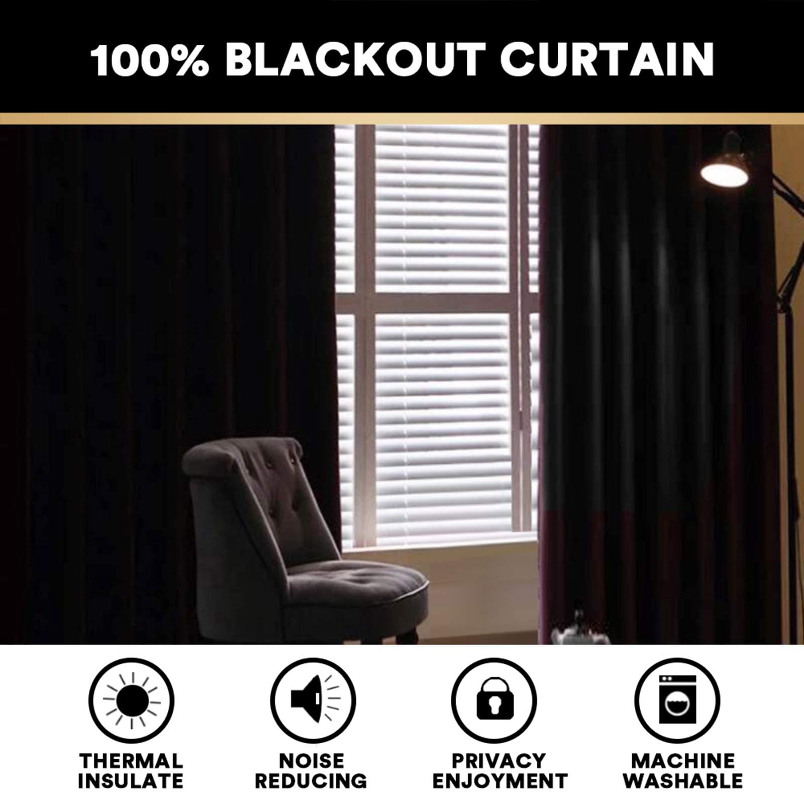 PrinceDeco PrinceDeco 100 Blackout Curtains 95 Inch Long Rod Pocket Primitive Linen Textured Drapes with White Liner for Bedroom 2 Panels Stone - View 8 of 9