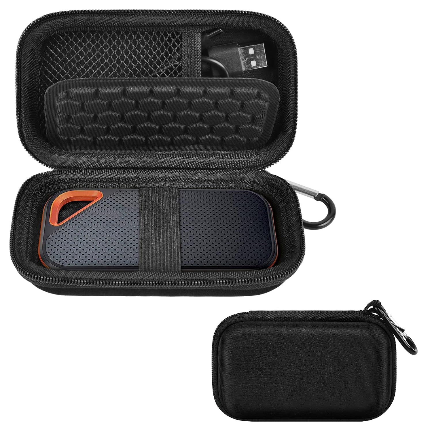 GWCASE Hard Case for SanDisk Extreme PRO 500GB 1TB 2TB 4TB Portable SSD and Crucial X8 Solid State Drive Travel Holder Black