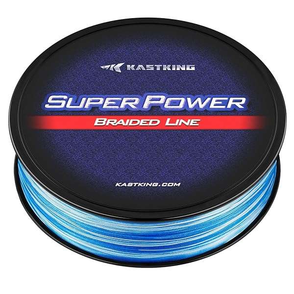 KastKing Superpower Braided Fishing Line - Blue Camo, 10LB, 327 Yds | Ultimate Strength & Durability