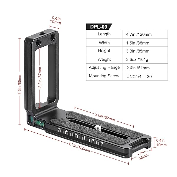 SUNWAYFOTO Buy SUNWAYFOTO DPL-09 L Bracket: Arca Swiss Quick Release Plate for DSLR Cameras - View 11 of 11