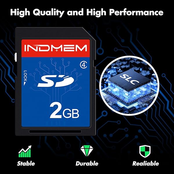 Sinobright INDMEM 5 Pack 2GB Class 4 SD Cards High Speed Flash Memory for Cameras and Devices - View 4 of 9