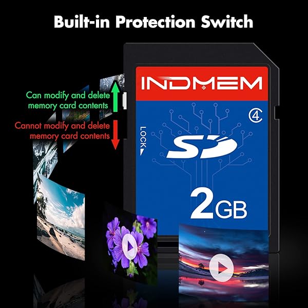 Sinobright INDMEM 5 Pack 2GB Class 4 SD Cards High Speed Flash Memory for Cameras and Devices - View 8 of 9