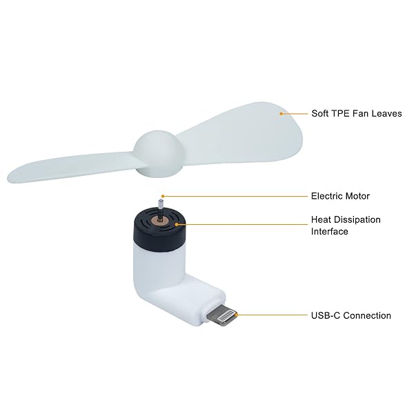 MIUOLV MIUOLV iPhone Fan 3-Pack: Portable Mini Fans for iPhone 14/13/12/11/X Series & iPad - Stay Cool Anywhere! - View 6 of 10