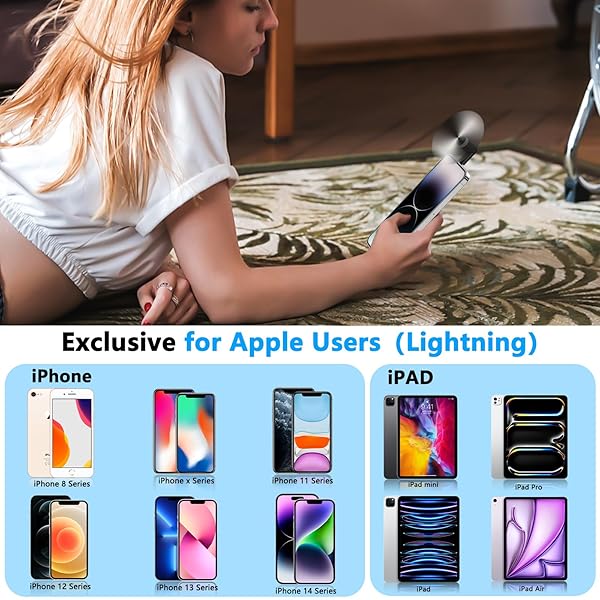 MIUOLV MIUOLV iPhone Fan 6 Pack: Portable Colorful Mobile Fans for iPhone 14/13/12/11/X - Stay Cool Anywhere! - View 4 of 9