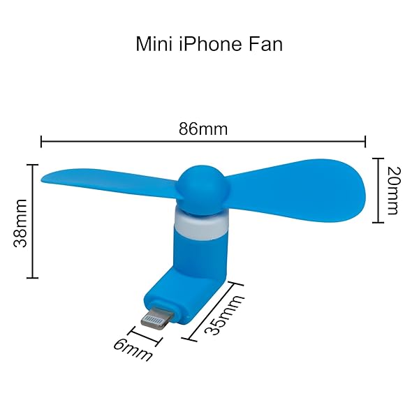 MIUOLV MIUOLV iPhone Fan 6 Pack: Portable Colorful Mobile Fans for iPhone 14/13/12/11/X - Stay Cool Anywhere! - View 6 of 9