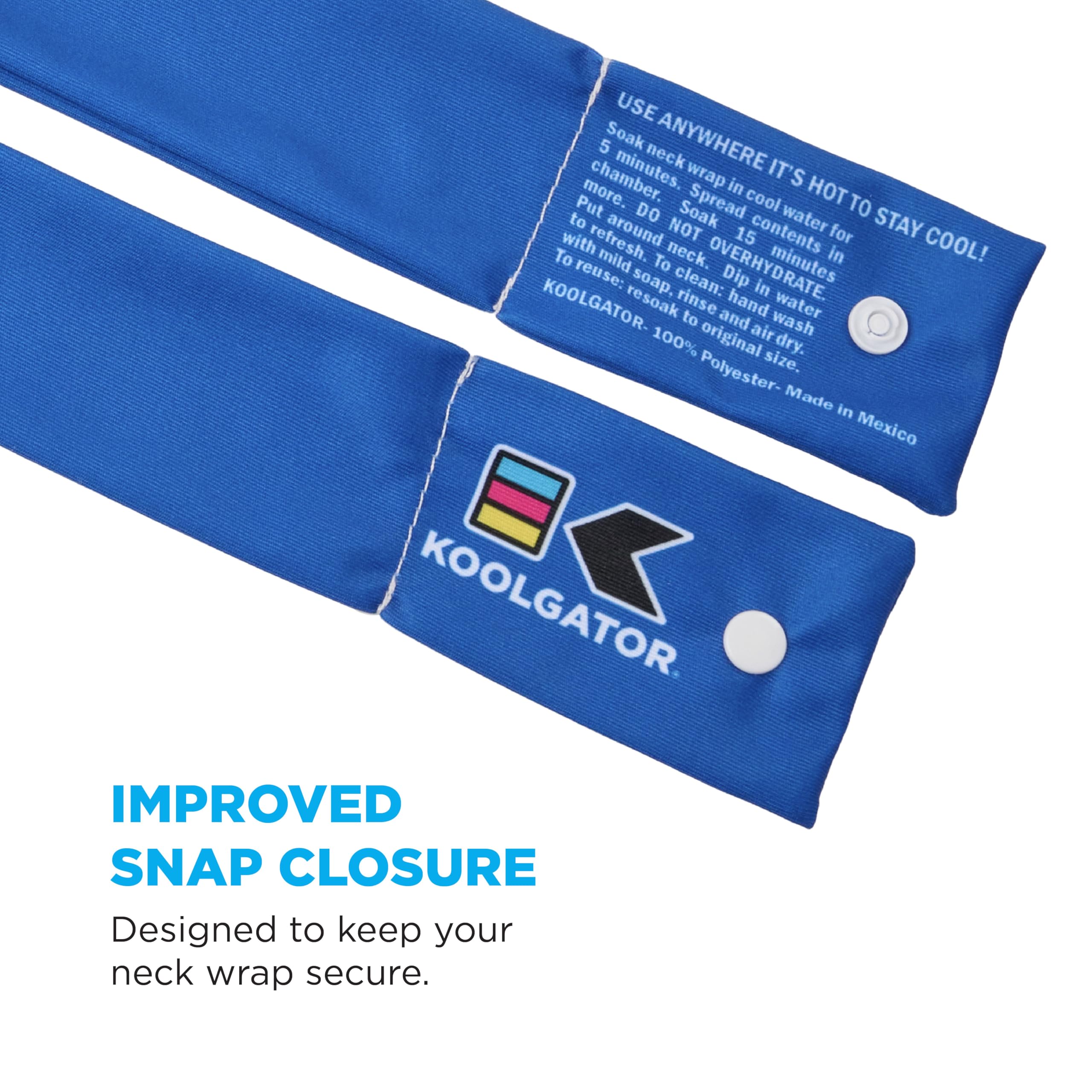 KOOLGATOR KOOLGATOR Evaporative Cooling Neck Wrap for Summer Heat Relief Long Lasting Reusable Breathable Available in Multiple Packs - View 8 of 8